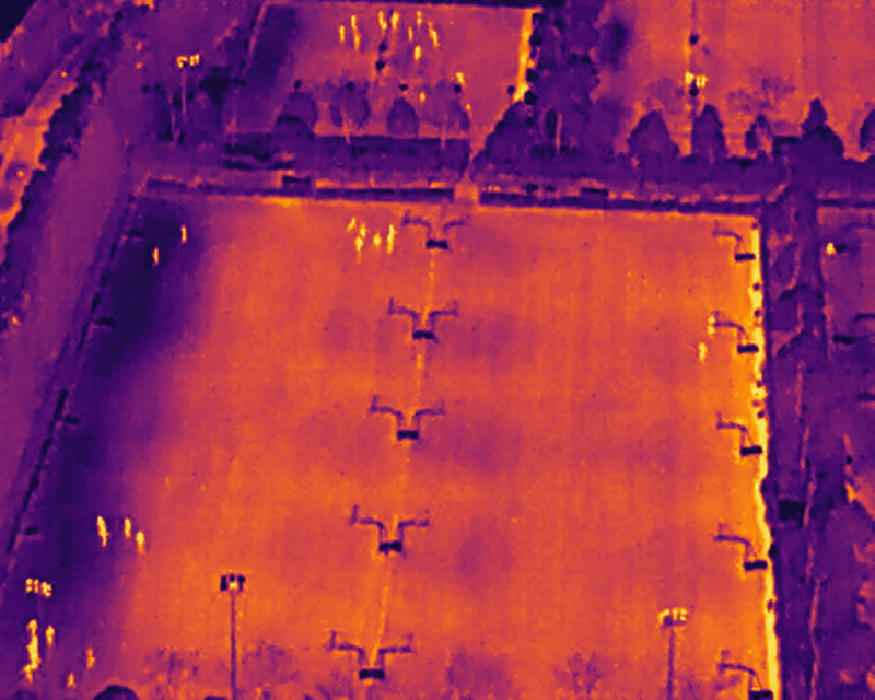 Thermal ISR frame, model detections active